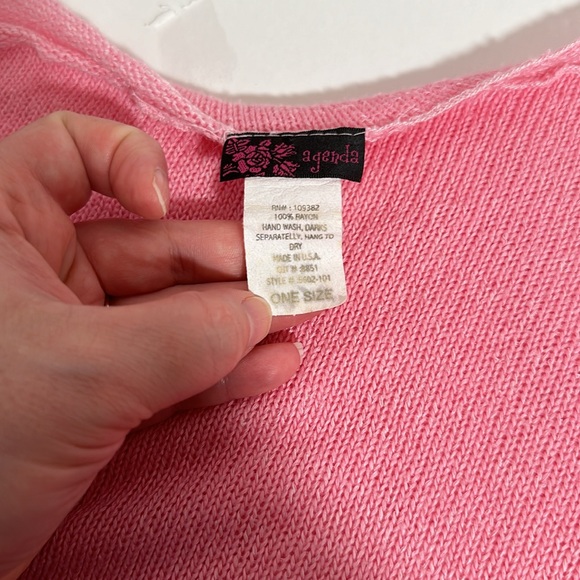 Agenda pink one shoulder poncho top size one size - Picture 2 of 4